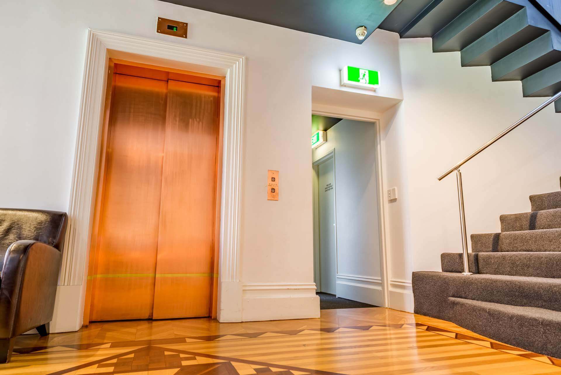 floor 2 stairwell and elevator